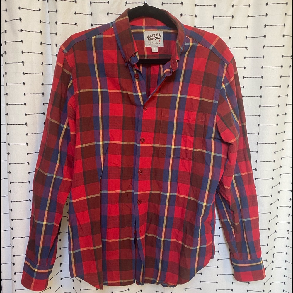 Naked and Famous Button-up - Medium